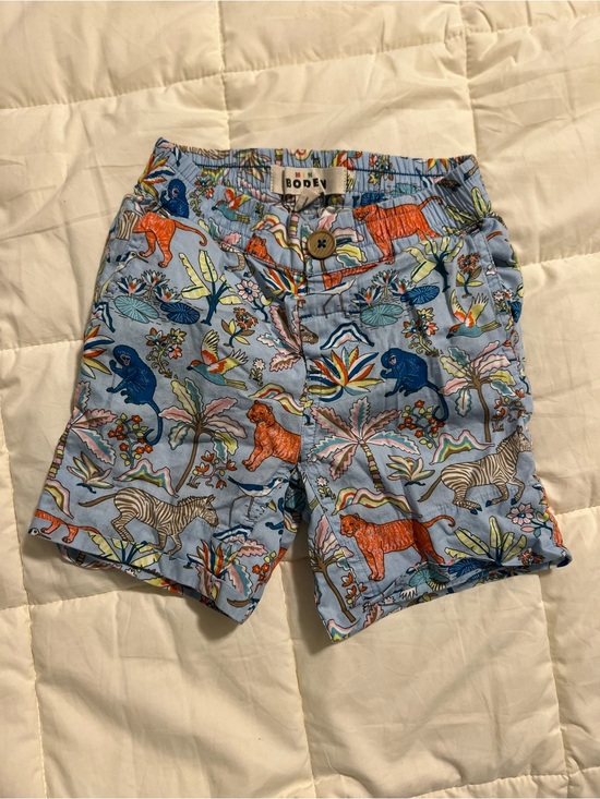 Mini Boden Other - 🐅 Mini Boden Blue Kids' Safari Print Cotton Shorts